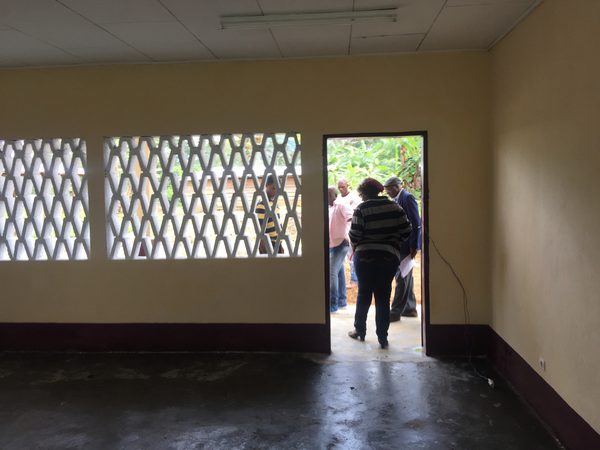 Intérieur d'une salle de classe